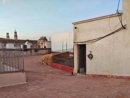 Roof terrace with ceramic tiles