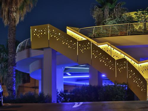 Stairway to a roof garden