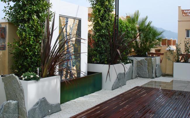 Terrazzo con gioco d’acqua